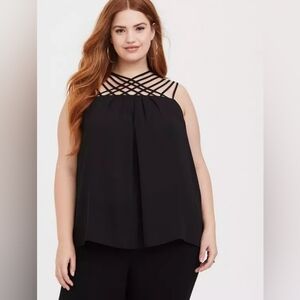 Torrid strappy chiffon blouse 2X